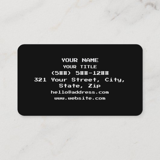 Coder Visitekaartje (Achterkant)