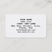 Coder Visitekaartje (Achterkant)