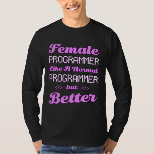 Coder Vrouwelijke ontwikkelaar Codeur Software-ing T-shirt