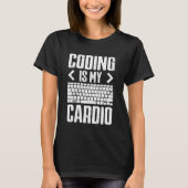 Coderen is mijn cardio  Relaxte codeur programmeur T-shirt (Voorkant)