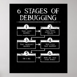 Codering 6 Fasen van het Zuiveren van de Programme Poster