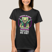 Codering All Night Testing Front End Ontwikkelaar T-shirt (Voorkant)