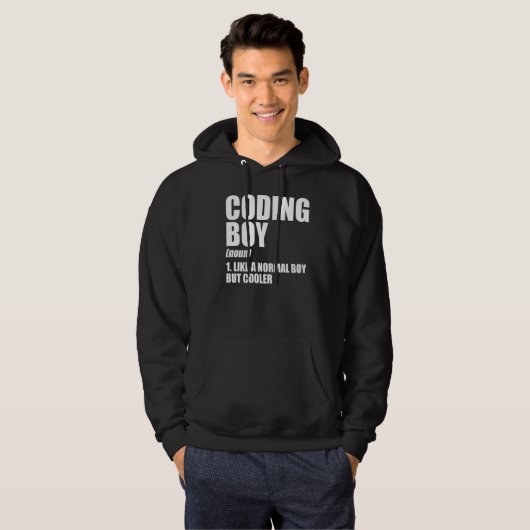 Codering Boy Definition Noun Software Developer Pr Hoodie (Voorkant volledig)