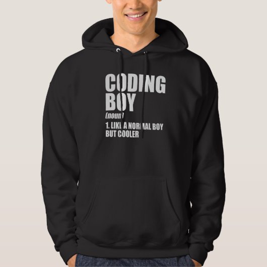 Codering Boy Definition Noun Software Developer Pr Hoodie (Voorkant)