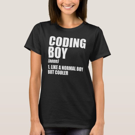 Codering Boy Definition Noun Software Developer Pr T-shirt (Voorkant)
