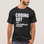 Codering Boy Definition Noun Software Developer Pr T-shirt (Voorkant)