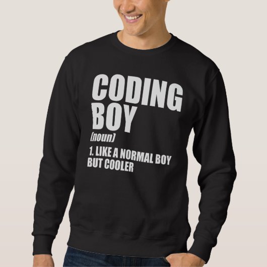 Codering Boy Definition Noun Software Developer Pr Trui (Voorkant)