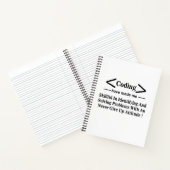 Codering Coder Ontwikkelaar Programmer Coding Notitieboek (Binnen)