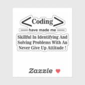 Codering Coder Ontwikkelaar Programmer Coding Sticker (Vel)