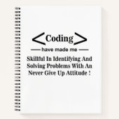 Codering Coder Ontwikkelaar Programmeur Codering Notitieboek (Voorkant)