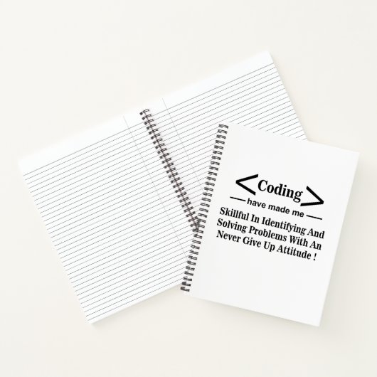 Codering Coder Ontwikkelaar Programmeur Codering Notitieboek (Binnen)