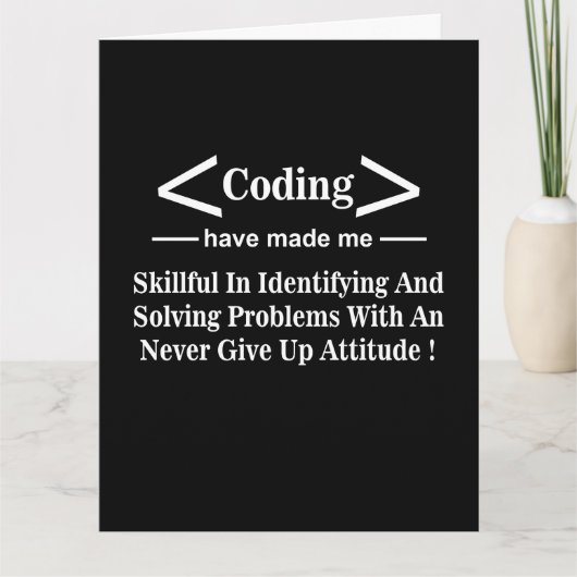 Codering Coder Programmer Codering Groet Kaart (Voorkant)