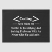 Codering Coder Programmer Coding Tissuepapier (Voorkant)
