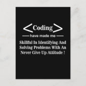 Codering Coder Programmer Ontwikkelaar Codering Briefkaart (Voorkant)