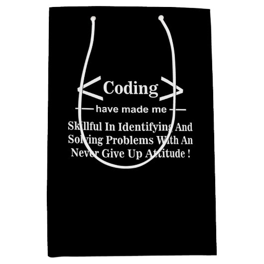 Codering Coder Programmer Ontwikkelaar Codering Medium Cadeauzakje (Voorkant)