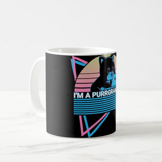 Codering Coder Retro Programmeur Ik ben een Progra Koffiemok (Voorkant links)