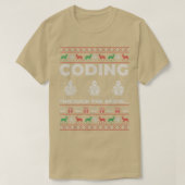 Codering door de sneeuw Ugly kerstcadeau voor Co T-shirt (Design voorkant)