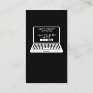 Codering Fun Computer Engineer Funny Programmer Visitekaartje