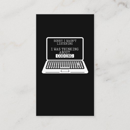 Codering Fun Computer Engineer Funny Programmer Visitekaartje (Voorkant)
