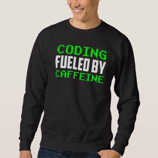 Codering gevoed door cafeïne Gezegden Coder Code P Trui (Voorkant)