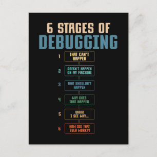 Codering Humor Foutopsporing Programmering Bug Cod Briefkaart