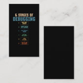 Codering Humor Foutopsporing Programmering Bug Cod Visitekaartje (Voorkant / Achterkant)