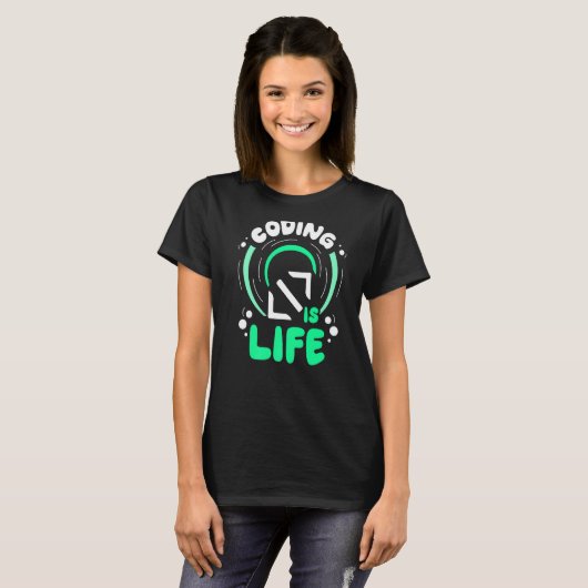 Codering is de Gezegden van de Life Programmer Cod T-shirt (Voorkant volledig)