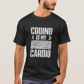Codering is mijn Cardio Computer Science Admin-pro T-shirt (Voorkant)