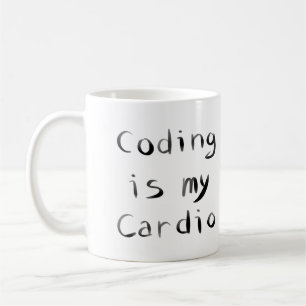 Codering is mijn Cardio Funny Programmer Coder Koffiemok