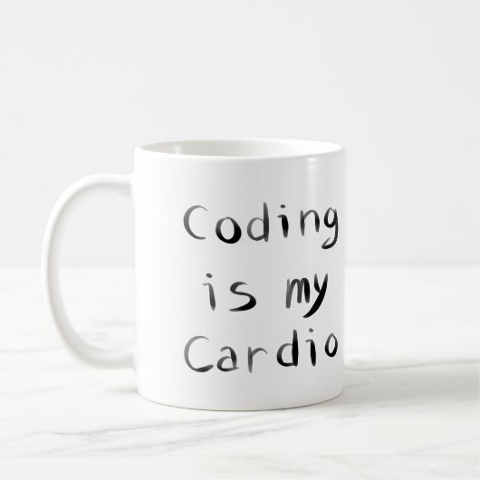 Codering is mijn Cardio Funny Programmer Coder Koffiemok (Links)