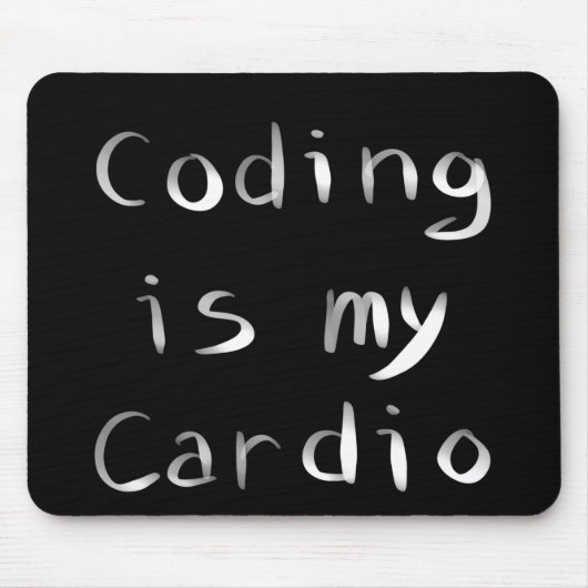 Codering is mijn Cardio Funny Programmer Coder Muismat (Voorkant)