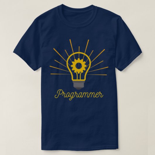 Codering is mijn supermacht programmeur lightbulb t-shirt (Design voorkant)
