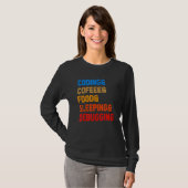 Codering koffie Slaapend Debbugs Programmer C T-shirt (Voorkant volledig)