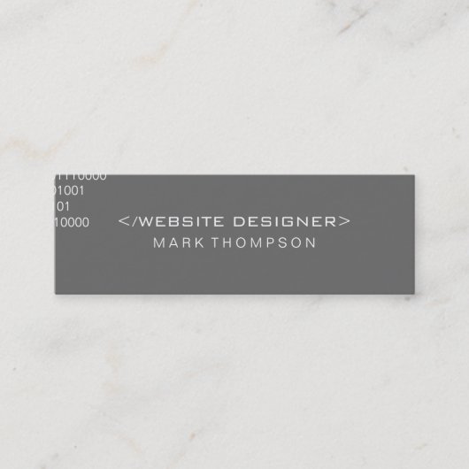 Codering Mini Visitekaartje (Voorkant)