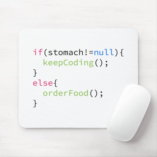 Codering of bestelling bewaren muismat (Met muis)