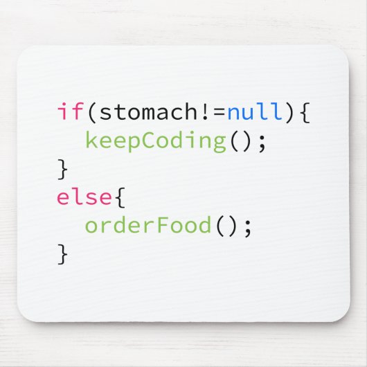 Codering of bestelling bewaren muismat (Voorkant)