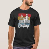 Codering Retro Programmeur Ontwikkelaar Compute T-shirt (Voorkant)