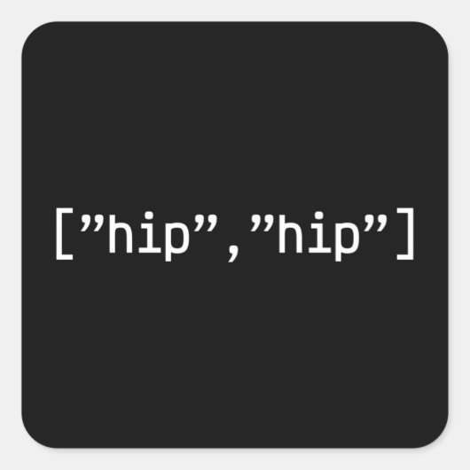 Codering van Hip-arrayprogramma Vierkante Sticker (Voorkant)