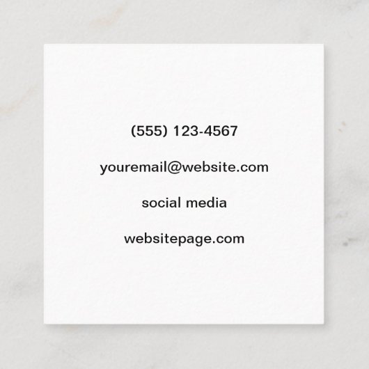 Codering Vierkante Visitekaartje (Achterkant)