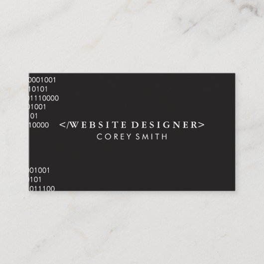 Codering Visitekaartje (Voorkant)