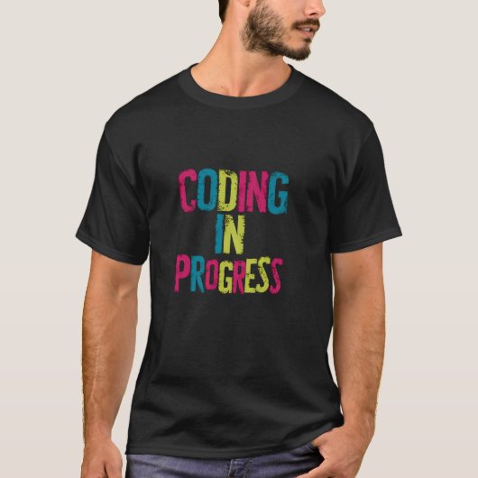 Codering Vooruitgang Grappig Programmeur Coder Gra T-shirt (Voorkant)