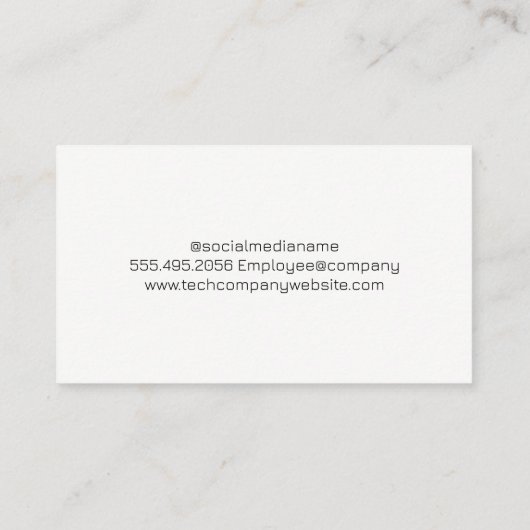 Coderingsachtergrond | Softwareontwikkelaar Visitekaartje (Achterkant)