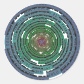 Coderingscirkel - VERGRENDELD Ronde Sticker (Voorkant)