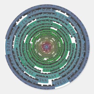 Coderingscirkel - VERGRENDELD Ronde Sticker