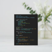 Coderingshumor - Ontwikkelaarslogica en technisch Briefkaart (Staand voorkant)