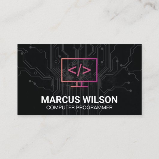 Coderingspictogram | printplaat visitekaartje (Voorkant)