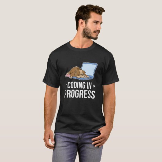 Coderingsprogramma Computer Nerd T-shirt (Voorkant volledig)