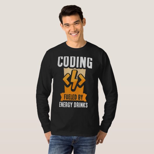 Coderingsprogramma voor energie-Drinken T-shirt (Voorkant volledig)