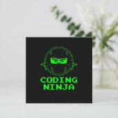 Coderingsprogramma voor Ninja Coder Programmer Kaart (Staand voorkant)