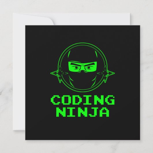 Coderingsprogramma voor Ninja Coder Programmer Kaart (Voorkant)